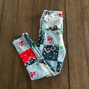Lularoe S/M Leggings Kids Christmas Santa